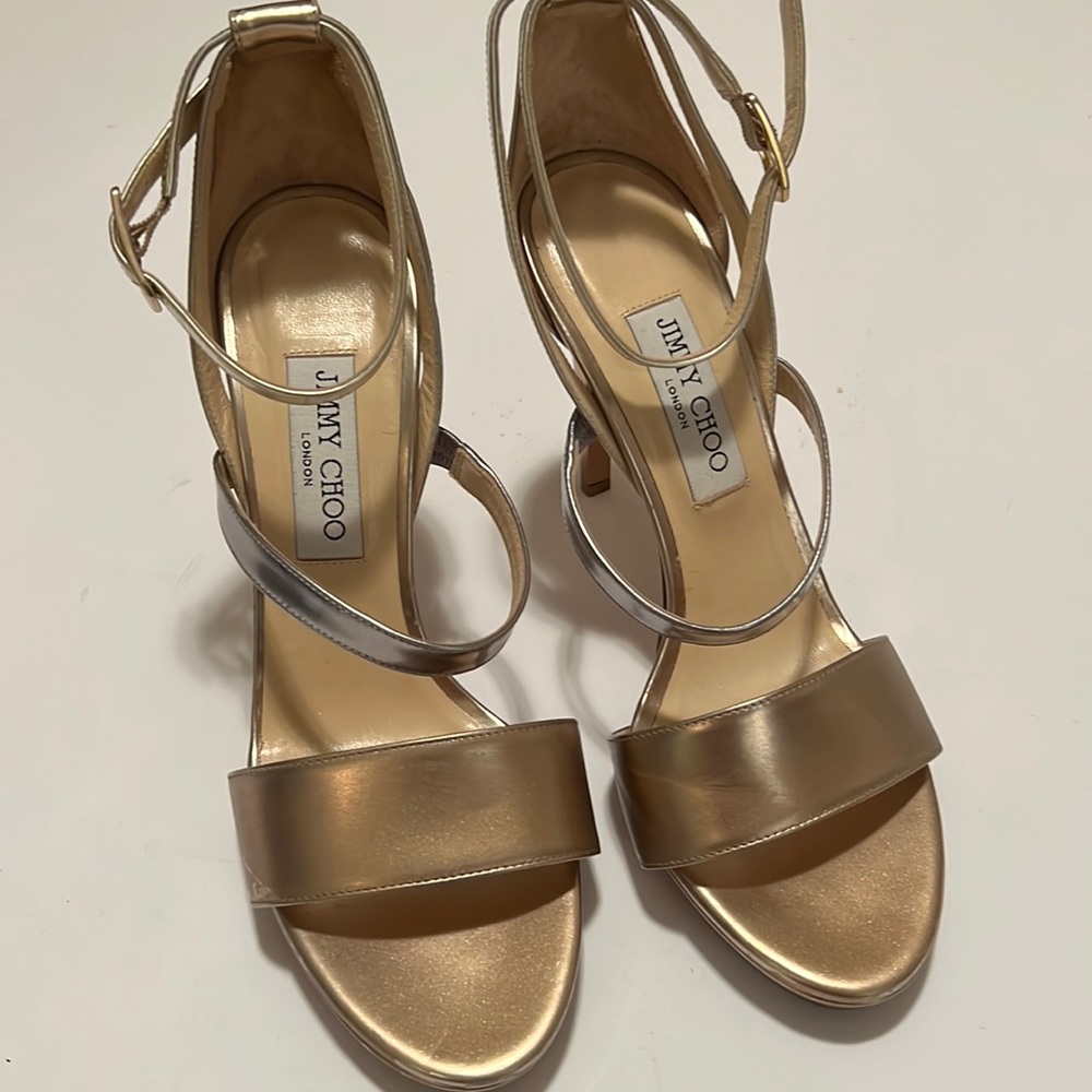 Jimmy Choo Gold Heels size 40
